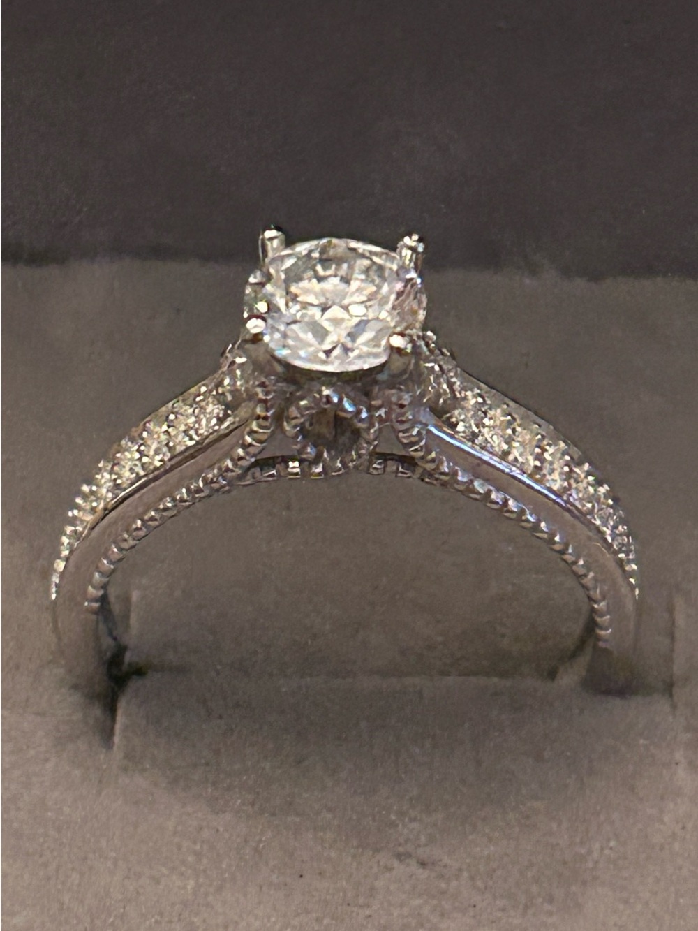 1.50CTW Moissanite Solitaire Band Ring 925 Sterling Silver Fancy Prong Setting